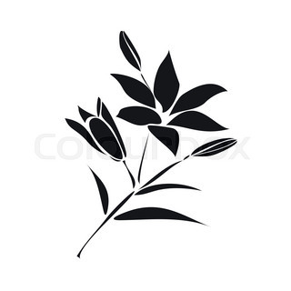 320x320 Silhouette Of Lily Stock Vector Colourbox