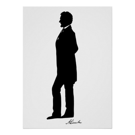 540x540 Abraham Lincoln Silhouette Poster