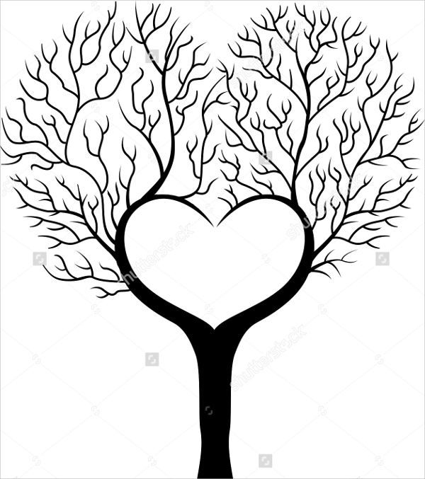 600x677 Heart Silhouettes