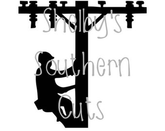 340x270 Lineman Silhouette Etsy