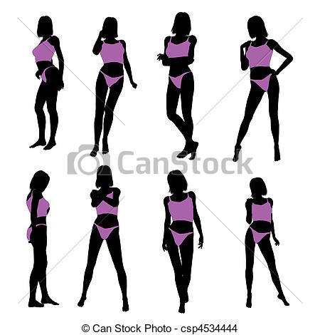 450x470 Woman Lingerie Silhouette