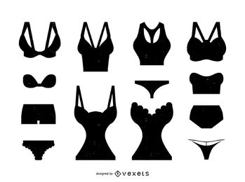 349x260 Women Bra Silhouette Set