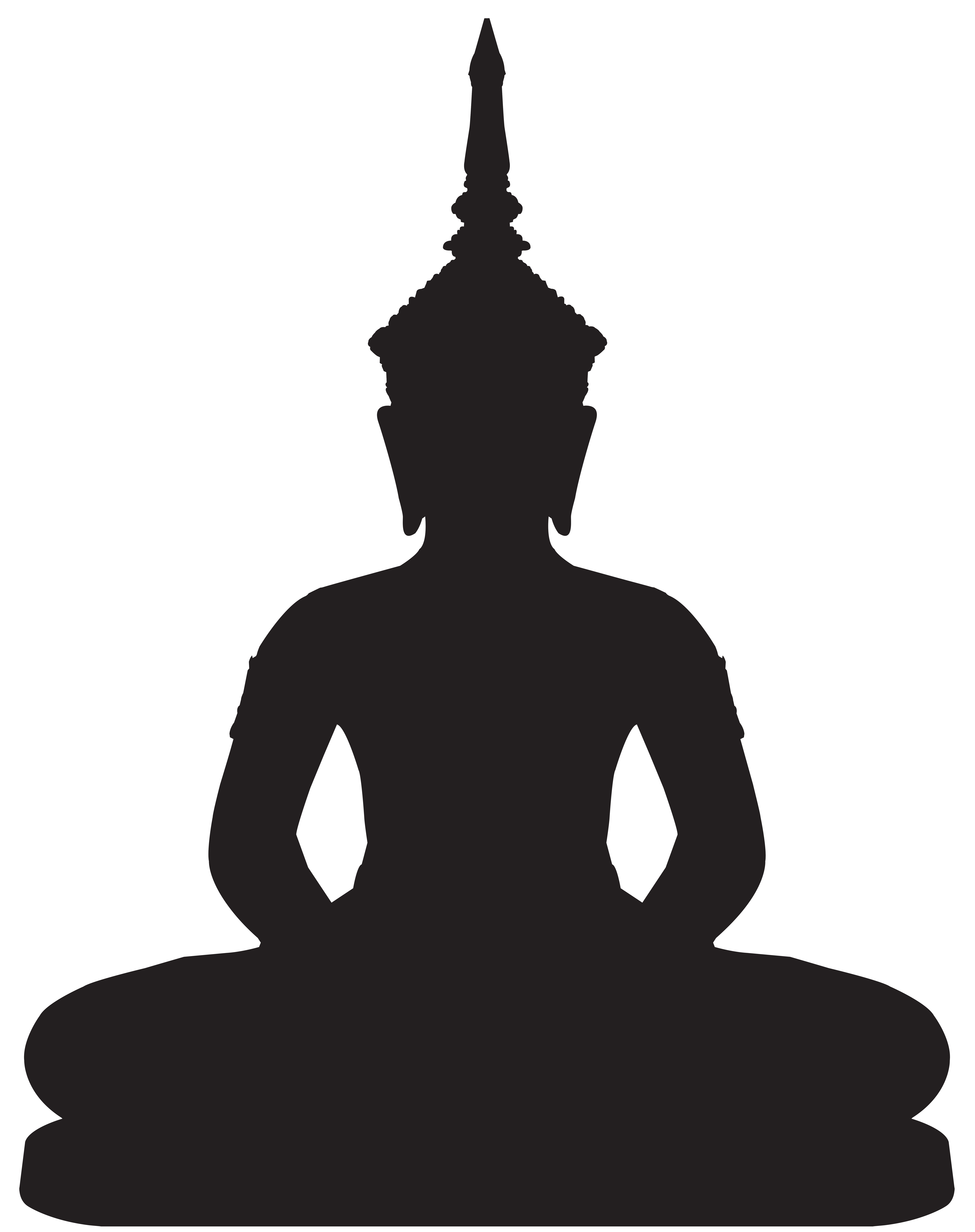 6327x8000 Buddha Statue Silhouette Png Clip Art