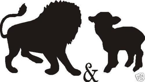 Lion And Lamb Silhouette at GetDrawings | Free download