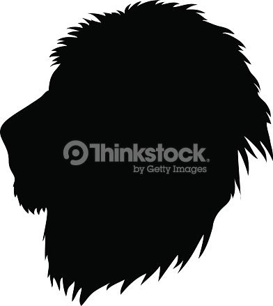 392x439 Vector Art Lion Head Silhouette Night Watch
