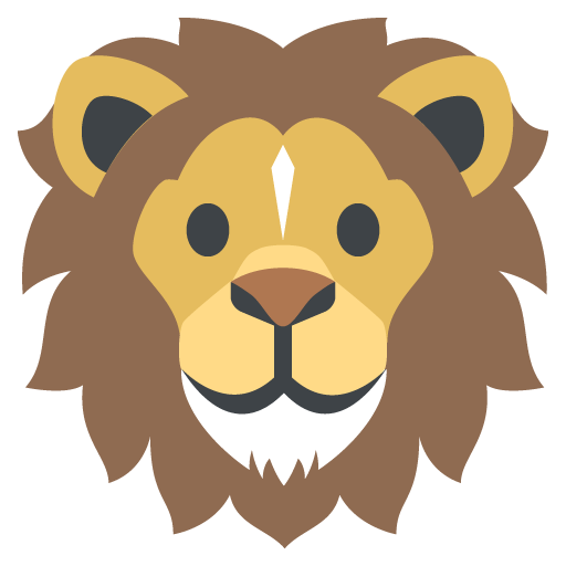 512x512 Lion Face Emoji Vector Icon Free Download Vector Logos Art