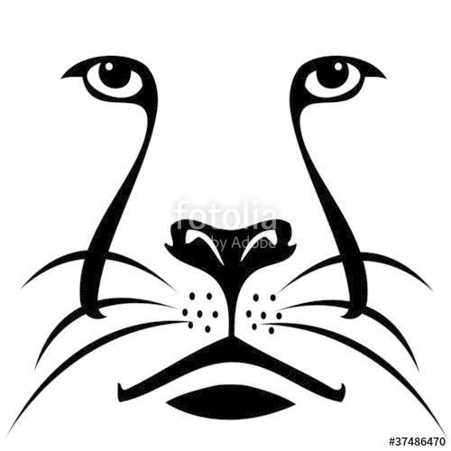 500x500 Lion Face Silhouette Stock Image And Royalty Free Vector Files