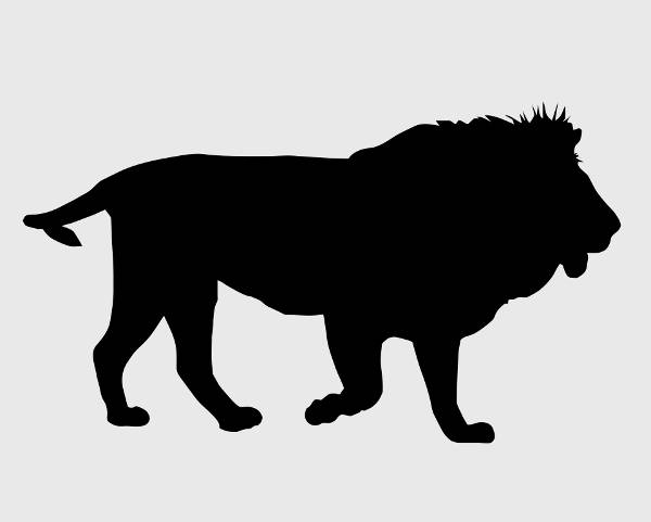 Lion Roar Silhouette
