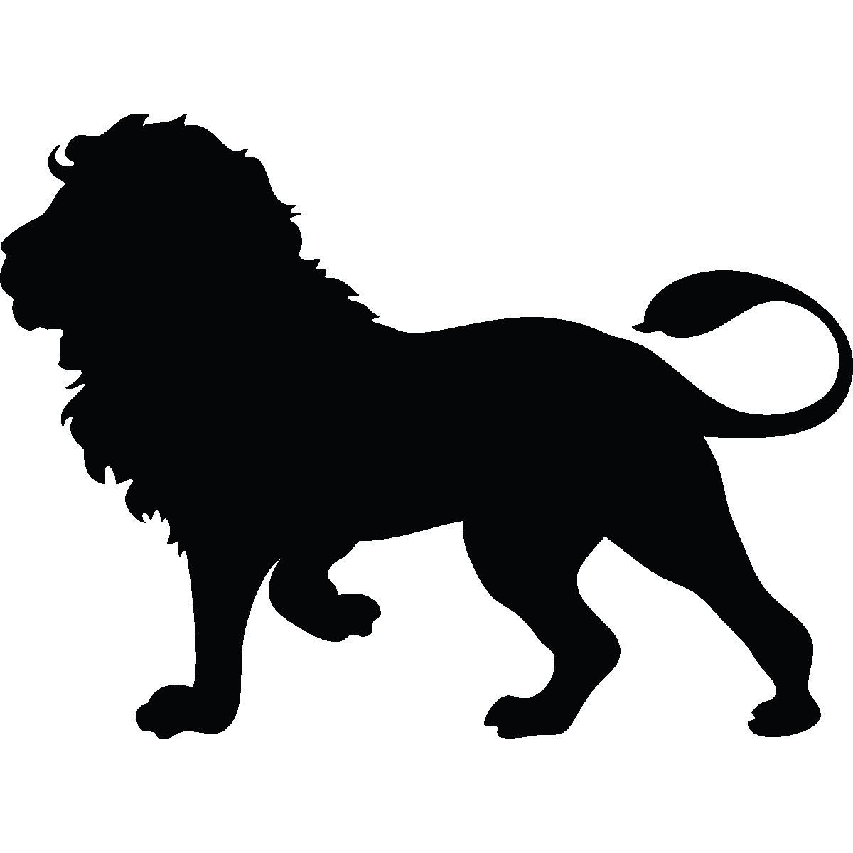 1200x1200 Sticker Silhouette Lion Majestueux Lion Silhouette, Silhouette