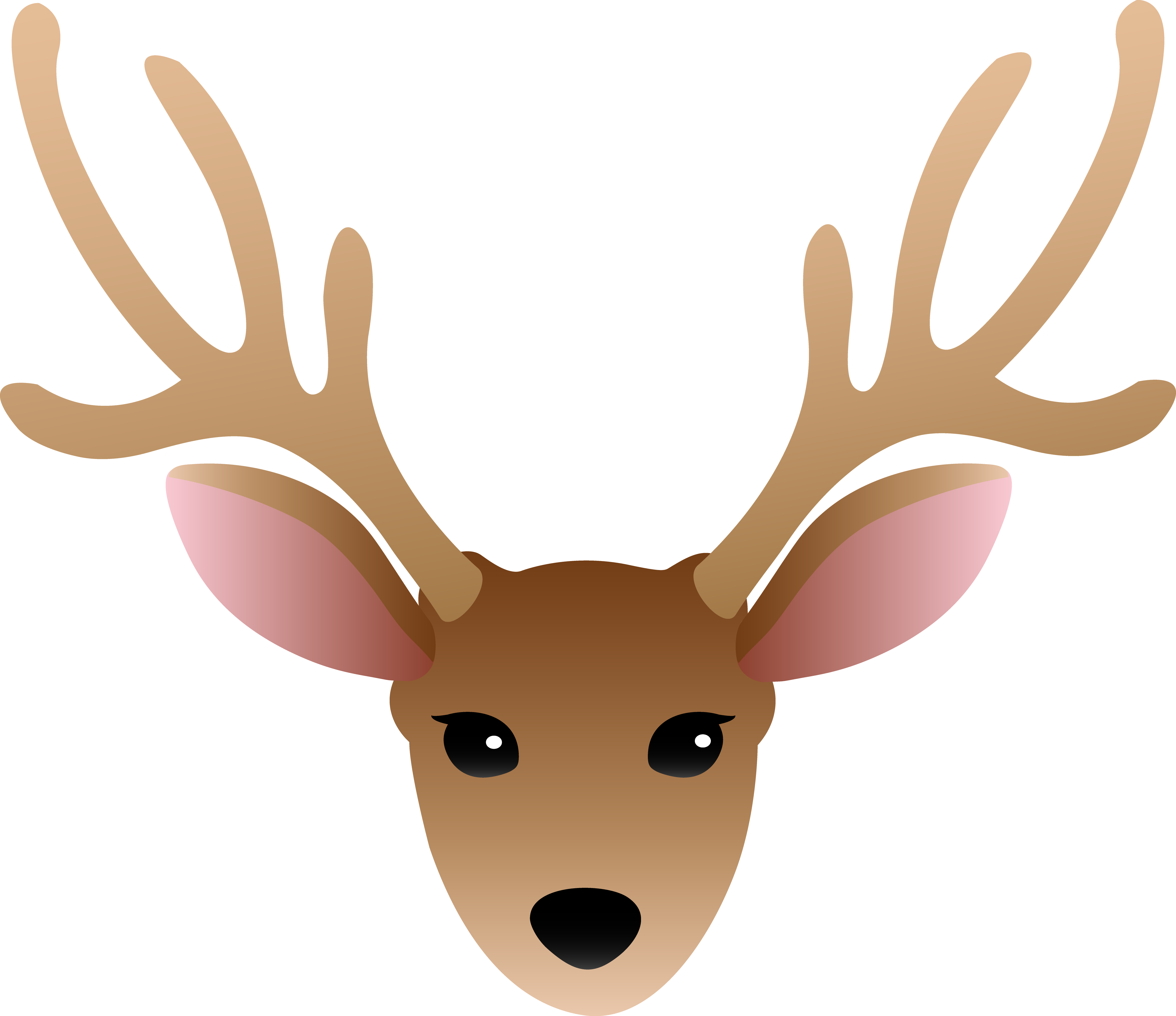 5001x4319 Baby Deer Silhouette Clip Art
