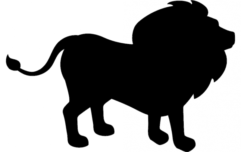 800x505 Lion Silhouette Vector Dxf File Free Download