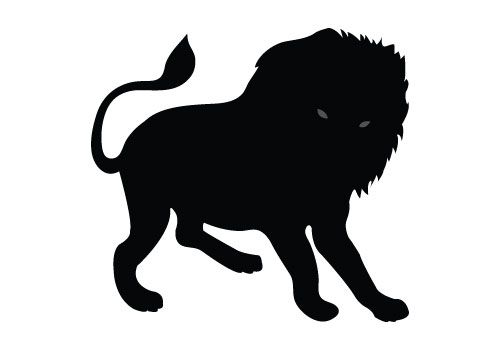 500x350 Lion Silhouette Vector Animal Silhouette Vector