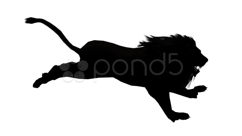 800x450 Lion Silhouette Clip Art