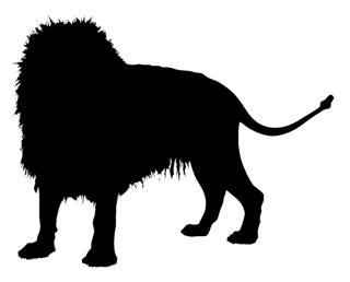 320x258 Lion Silhouette 1 Decal Sticker