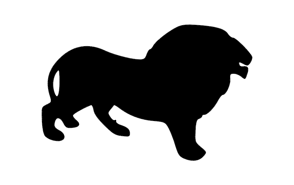 1002x633 Lion Silhouette Dxf File Free Download