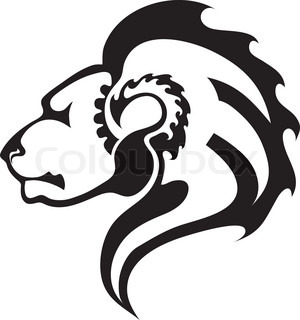 300x320 Lion Head Tattoo Stock Vector Colourbox