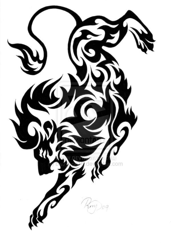 600x852 Drawn Lion Tribal