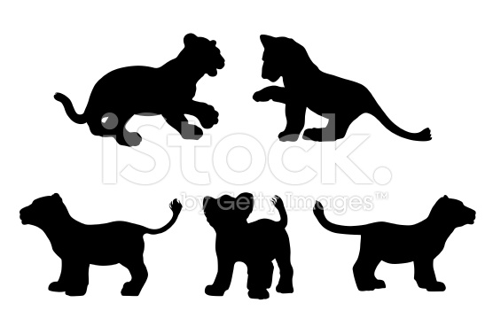 556x368 Lion Cub Silhouette Clip Art