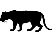 170x135 Lioness (2) Vinyl Decal, Silhouette Wall Sticker 25% Life Size 22
