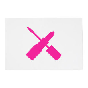 307x307 Lipstick Mascara Pink Silhouette Print Gifts On Zazzle