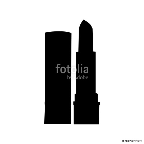 500x500 Vector Silhouette Lipstick Stock Image And Royalty Free Vector