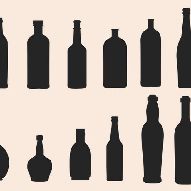 650x650 Free Vector Glass Bottle Silhouette Vectors