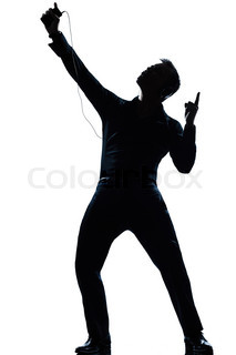 213x320 Music Fan Silhouette Of Man With Earphones Stock Photo Colourbox