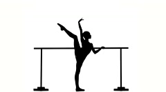 240x134 Beautiful Ballerina Girl Dancer On Dance Hall Near Barre