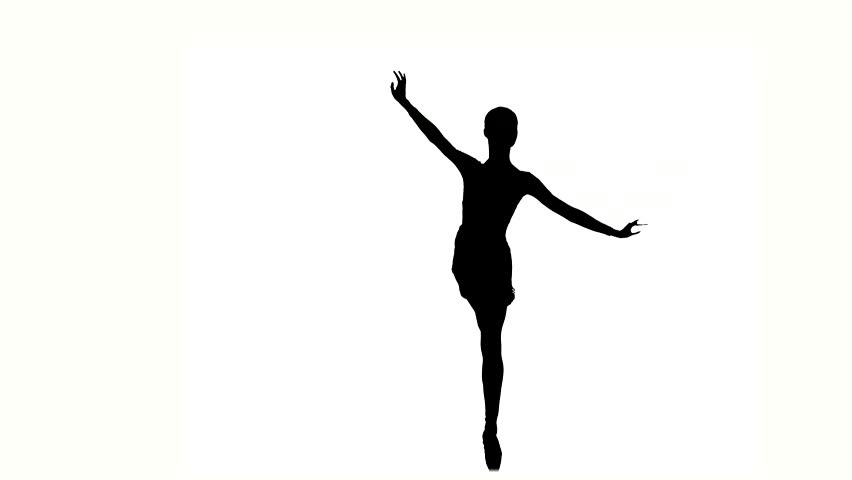 852x480 Young Girl Dancer, Little Ballerina Posing On A White Background