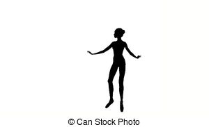 300x183 Ballerina Girl Is Wearing A Dress. Silhouette. Slow Motion