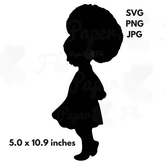 570x570 Little Girl Afro Svg Girl Afro Puff Svg Black Princess Clip Art