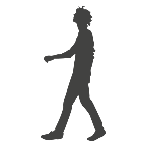 512x512 Young Boy Walking Silhouette
