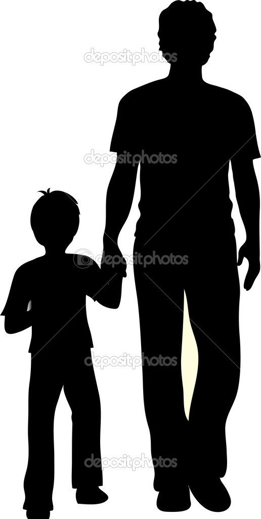 516x1023 Boy And Dad Clipart