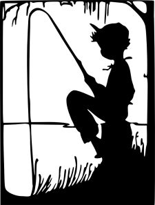 225x297 Little Boy Fishing Clipart