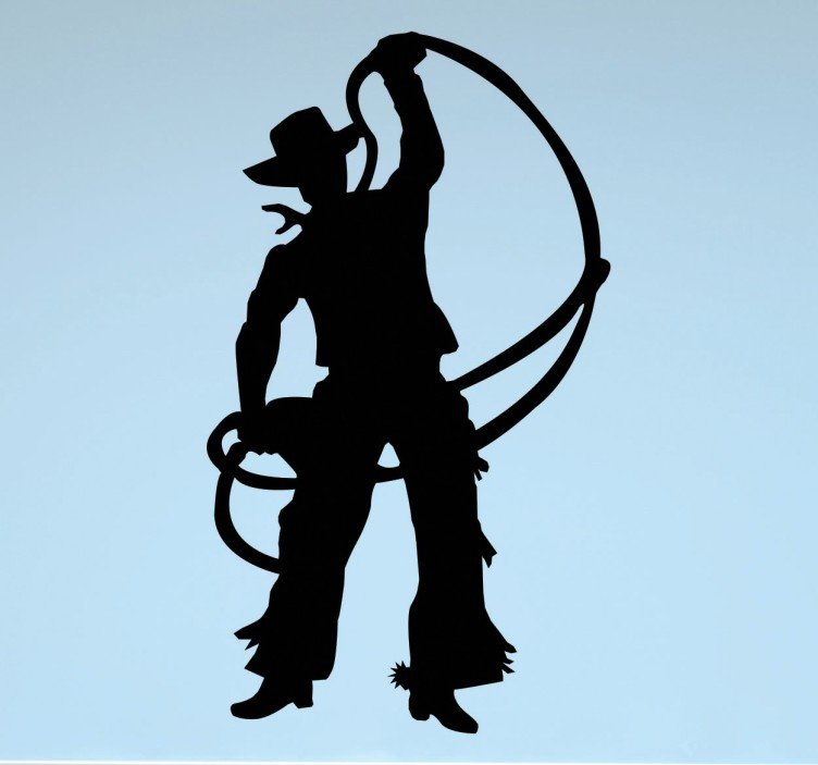 752x703 Cowboy Silhouette Sticker