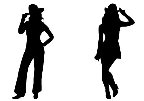 500x350 Cowboy Silhouette Clipart