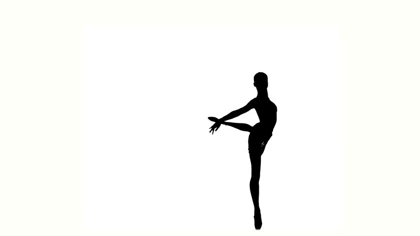 852x480 Young Girl Dancer, Little Ballerina Posing On A White Background