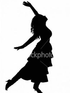 236x314 Little Girl Silhouette Standing In Abstract Rain Painting, Hand