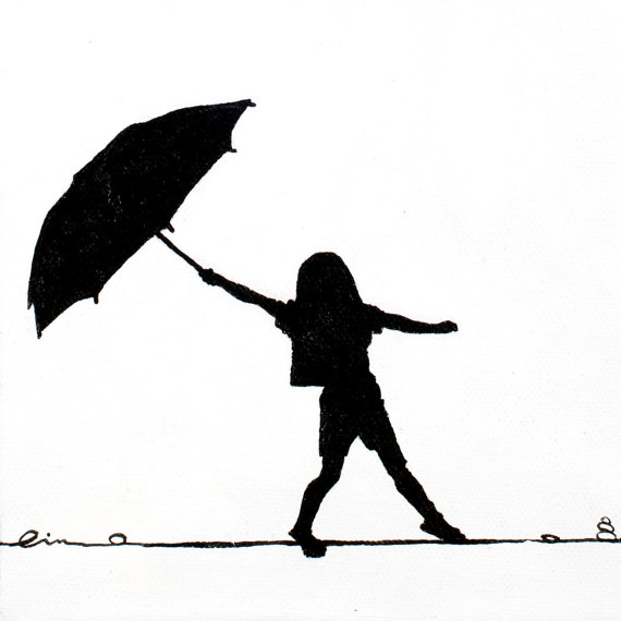570x570 Little Girls On Little Canvas Girl Dancing In The Summer Rain