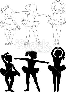 272x380 Little Girl Ballet Dancers In Silhouette Filing, Silhouettes
