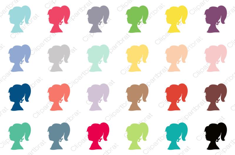 800x530 Little Girl Silhouette Clip Art