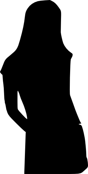 300x590 Girl Silhouette Clip Art Free Vector In Open Office Drawing Svg