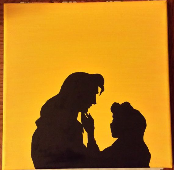 570x556 Beauty Amp The Beast Silhouette Disney Princess Belle Handmade