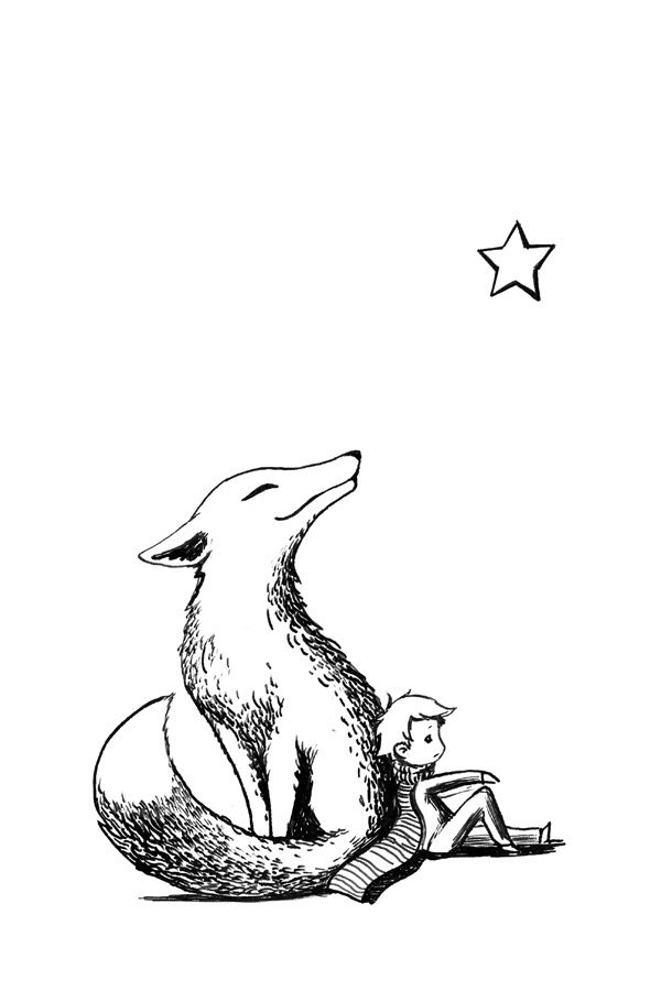 600x900 The Little Prince Fox Drawing