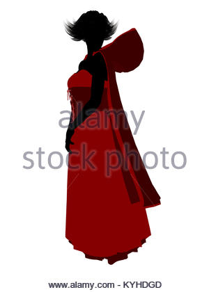 300x420 Little Red Riding Hood Silhouette Illustration Stock Photo
