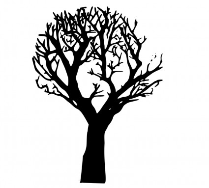 425x383 Oak Tree With Roots Clipart