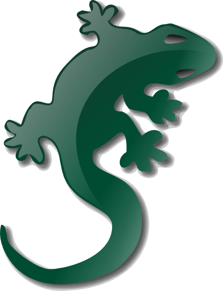 456x594 Green Lizard Silhouette Clip Art