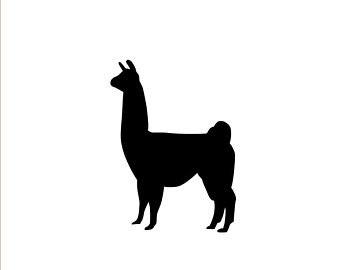 Download Cute Royalty Free Llama Silhouette | aesthetic guides