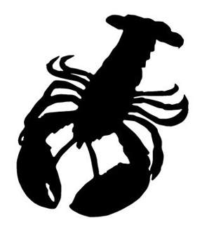 288x330 Lobster Silhouette 1 Decal Sticker