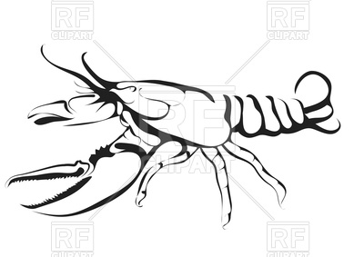 Lobster Silhouette Clip Art